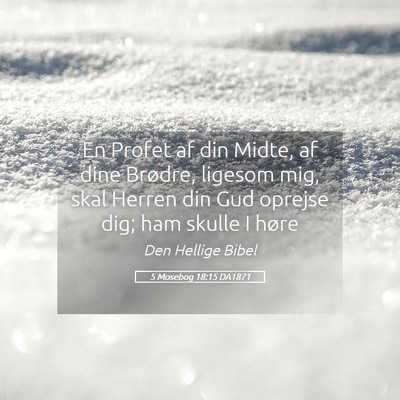 Picture 05 - 5 Mosebog 18:15 DA1871 - En Profet af din Midte, af dine Brødre, ligesom - Bible Verse Picture