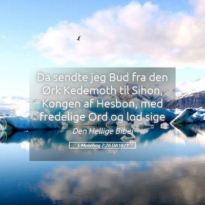 Picture 05 - 5 Mosebog 2:26 DA1871 - Da sendte jeg Bud fra den Ørk Kedemoth til - Bible Verse Picture
