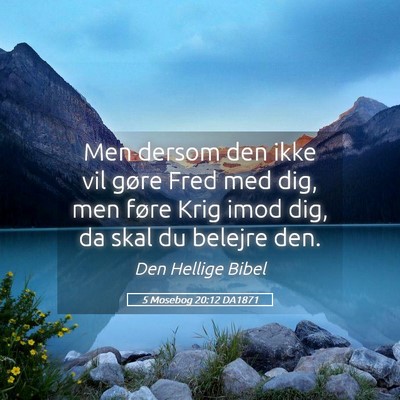 Picture 05 - 5 Mosebog 20:12 DA1871 - Men dersom den ikke vil gøre Fred med dig, men - Bible Verse Picture