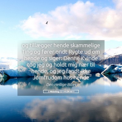 Picture 05 - 5 Mosebog 22:14 DA1871 - og tillægger hende skammelige Ting og fører - Bible Verse Picture