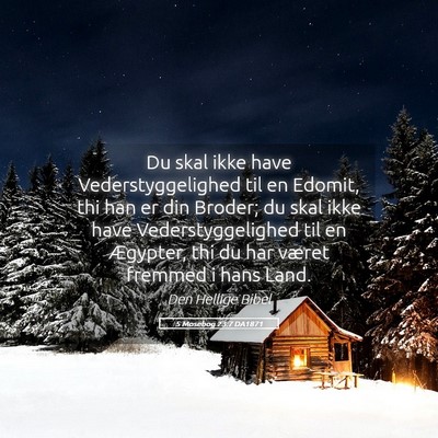 Picture 05 - 5 Mosebog 23:7 DA1871 - Du skal ikke have Vederstyggelighed til en - Bible Verse Picture