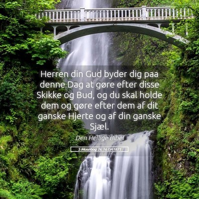 Picture 05 - 5 Mosebog 26:16 DA1871 - Herren din Gud byder dig paa denne Dag at gøre - Bible Verse Picture