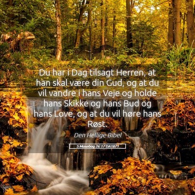 Picture 05 - 5 Mosebog 26:17 DA1871 - Du har i Dag tilsagt Herren, at han skal være - Bible Verse Picture