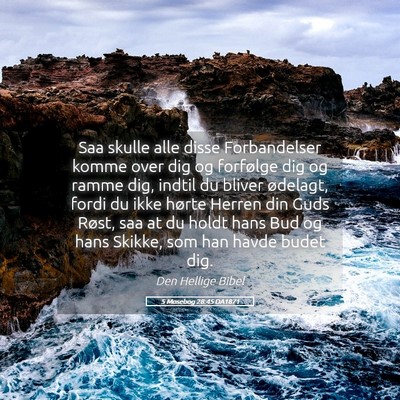 Picture 05 - 5 Mosebog 28:45 DA1871 - Saa skulle alle disse Forbandelser komme over dig - Bible Verse Picture