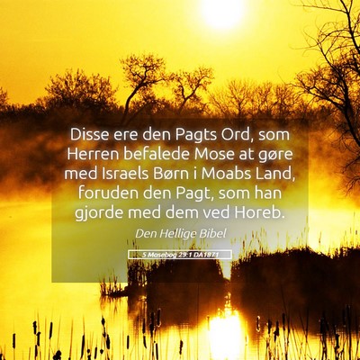 Picture 05 - 5 Mosebog 29:1 DA1871 - Disse ere den Pagts Ord, som Herren befalede Mose - Bible Verse Picture