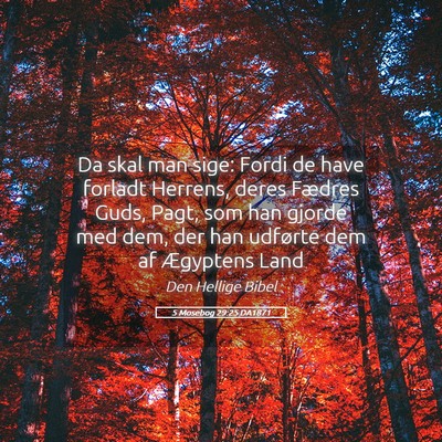 Picture 05 - 5 Mosebog 29:25 DA1871 - Da skal man sige: Fordi de have forladt Herrens, - Bible Verse Picture