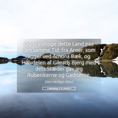 Picture 05 - 5 Mosebog 3:12 DA1871 - Og vi indtoge dette Land paa den samme Tid; fra - Bible Verse Picture