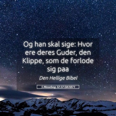Picture 05 - 5 Mosebog 32:37 DA1871 - Og han skal sige: Hvor ere deres Guder, den - Bible Verse Picture