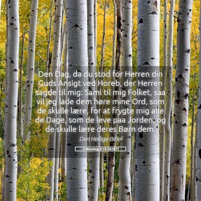 Picture 05 - 5 Mosebog 4:10 DA1871 - Den Dag, da du stod for Herren din Guds Ansigt - Bible Verse Picture