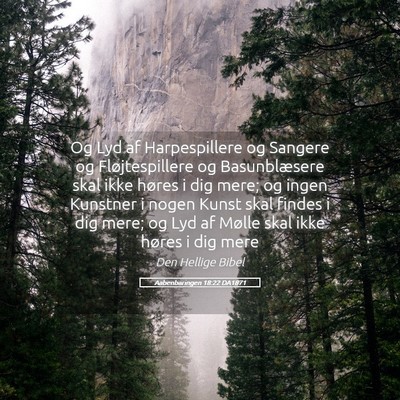 Picture 05 - Aabenbaringen 18:22 DA1871 - Og Lyd af Harpespillere og Sangere og - Bible Verse Picture