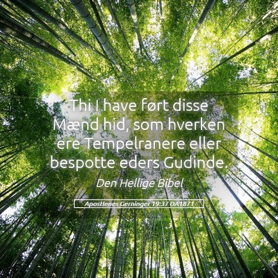 Picture 05 - Apostlenes Gerninger 19:37 DA1871 - Thi I have ført disse Mænd hid, som hverken ere - Bible Verse Picture