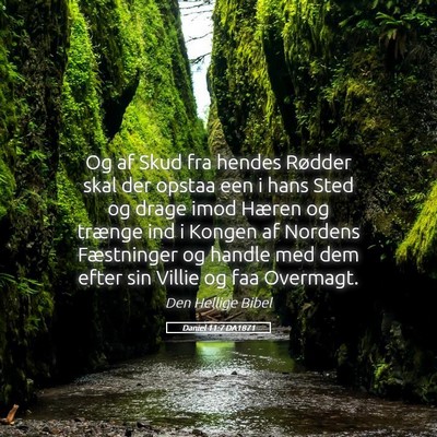 Picture 05 - Daniel 11:7 DA1871 - Og af Skud fra hendes Rødder skal der opstaa een - Bible Verse Picture