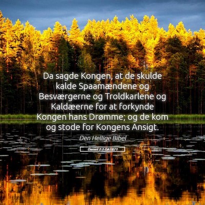 Picture 05 - Daniel 2:2 DA1871 - Da sagde Kongen, at de skulde kalde Spaamændene - Bible Verse Picture