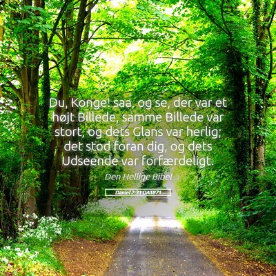 Picture 05 - Daniel 2:31 DA1871 - Du, Konge! saa, og se, der var et højt Billede, - Bible Verse Picture