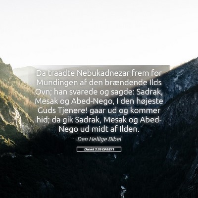 Picture 05 - Daniel 3:26 DA1871 - Da traadte Nebukadnezar frem for Mundingen af den - Bible Verse Picture