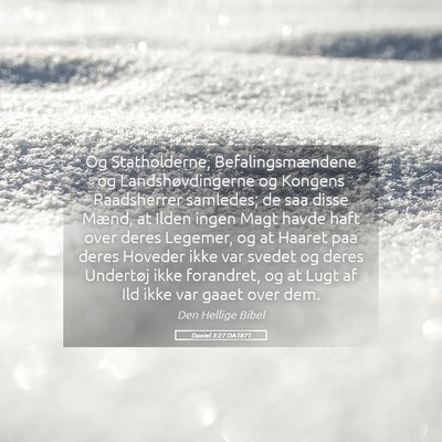 Picture 05 - Daniel 3:27 DA1871 - Og Statholderne, Befalingsmændene og - Bible Verse Picture