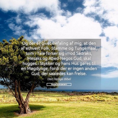 Picture 05 - Daniel 3:29 DA1871 - Og der er givet Befaling af mig, at den af - Bible Verse Picture