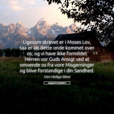 Picture 05 - Daniel 9:13 DA1871 - Ligesom skrevet er i Moses Lov, saa er alt dette - Bible Verse Picture