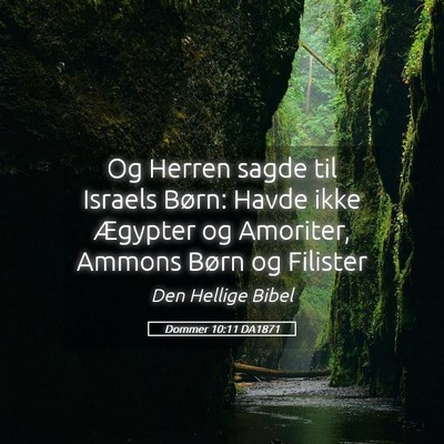 Picture 05 - Dommer 10:11 DA1871 - Og Herren sagde til Israels Børn: Havde ikke - Bible Verse Picture