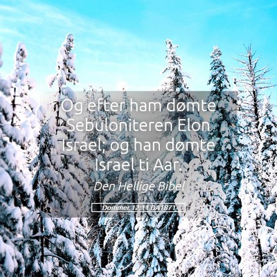 Picture 05 - Dommer 12:11 DA1871 - Og efter ham dømte Sebuloniteren Elon Israel; og - Bible Verse Picture