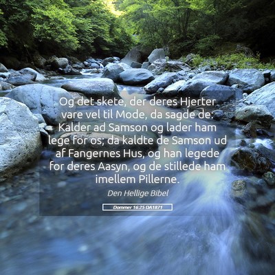 Picture 05 - Dommer 16:25 DA1871 - Og det skete, der deres Hjerter vare vel til - Bible Verse Picture