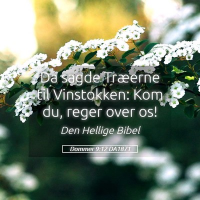 Picture 05 - Dommer 9:12 DA1871 - Da sagde Træerne til Vinstokken: Kom du, reger - Bible Verse Picture