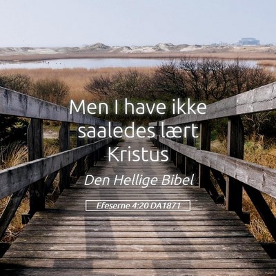 Picture 05 - Efeserne 4:20 DA1871 - Men I have ikke saaledes lært - Bible Verse Picture