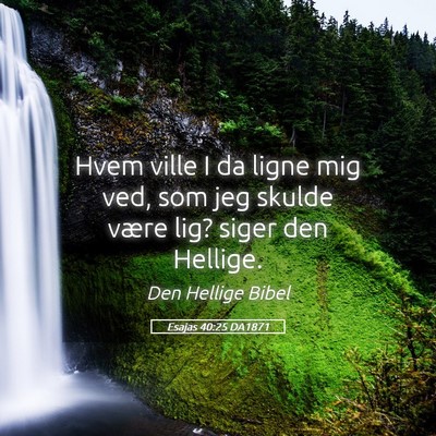 Picture 05 - Esajas 40:25 DA1871 - Hvem ville I da ligne mig ved, som jeg skulde - Bible Verse Picture