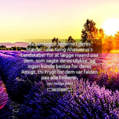 Picture 05 - Ester 9:2 DA1871 - da samledes Jøderne i deres Stæder i alle Kong - Bible Verse Picture