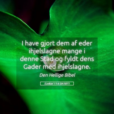 Picture 05 - Ezekiel 11:6 DA1871 - I have gjort dem af eder ihjelslagne mange i - Bible Verse Picture