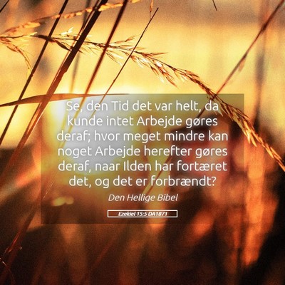 Picture 05 - Ezekiel 15:5 DA1871 - Se, den Tid det var helt, da kunde intet Arbejde - Bible Verse Picture