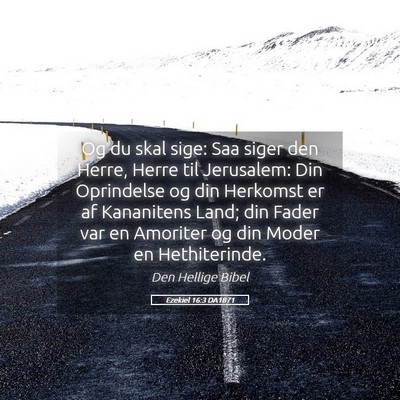 Picture 05 - Ezekiel 16:3 DA1871 - Og du skal sige: Saa siger den Herre, Herre til - Bible Verse Picture