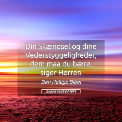 Picture 05 - Ezekiel 16:58 DA1871 - Din Skændsel og dine Vederstyggeligheder, dem - Bible Verse Picture