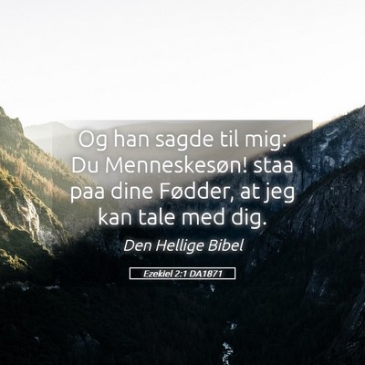 Picture 05 - Ezekiel 2:1 DA1871 - Og han sagde til mig: Du Menneskesøn! staa paa - Bible Verse Picture