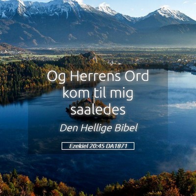 Picture 05 - Ezekiel 20:45 DA1871 - Og Herrens Ord kom til mig - Bible Verse Picture