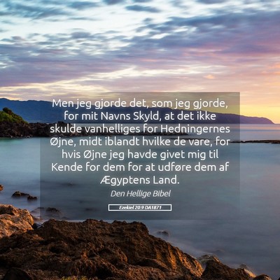 Picture 05 - Ezekiel 20:9 DA1871 - Men jeg gjorde det, som jeg gjorde, for mit Navns - Bible Verse Picture