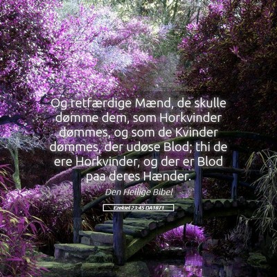 Picture 05 - Ezekiel 23:45 DA1871 - Og retfærdige Mænd, de skulle dømme dem, som - Bible Verse Picture
