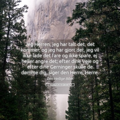 Picture 05 - Ezekiel 24:14 DA1871 - Jeg Herren, jeg har talt det, det kommer, og jeg - Bible Verse Picture