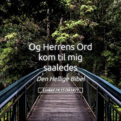 Picture 05 - Ezekiel 24:15 DA1871 - Og Herrens Ord kom til mig - Bible Verse Picture