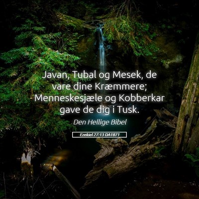 Picture 05 - Ezekiel 27:13 DA1871 - Javan, Tubal og Mesek, de vare dine Kræmmere; - Bible Verse Picture