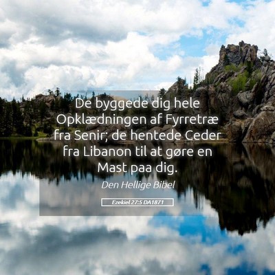 Picture 05 - Ezekiel 27:5 DA1871 - De byggede dig hele Opklædningen af Fyrretræ - Bible Verse Picture