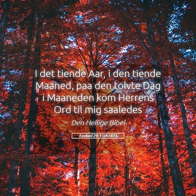 Picture 05 - Ezekiel 29:1 DA1871 - I det tiende Aar, i den tiende Maaned, paa den - Bible Verse Picture