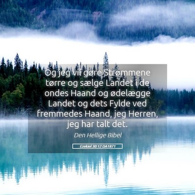 Picture 05 - Ezekiel 30:12 DA1871 - Og jeg vil gøre Strømmene tørre og sælge - Bible Verse Picture