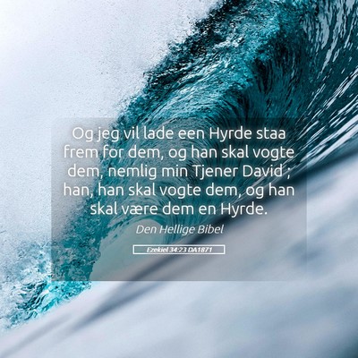 Picture 05 - Ezekiel 34:23 DA1871 - Og jeg vil lade een Hyrde staa frem for dem, og - Bible Verse Picture