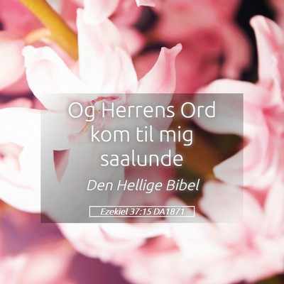 Picture 05 - Ezekiel 37:15 DA1871 - Og Herrens Ord kom til mig - Bible Verse Picture