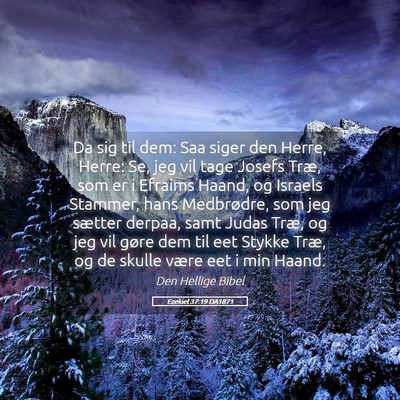 Picture 05 - Ezekiel 37:19 DA1871 - Da sig til dem: Saa siger den Herre, Herre: Se, - Bible Verse Picture