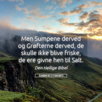 Picture 05 - Ezekiel 47:11 DA1871 - Men Sumpene derved og Grøfterne derved, de - Bible Verse Picture