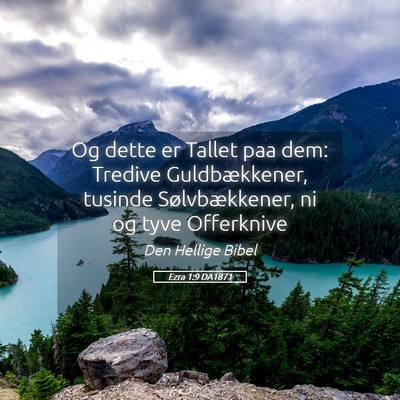 Picture 05 - Ezra 1:9 DA1871 - Og dette er Tallet paa dem: Tredive - Bible Verse Picture