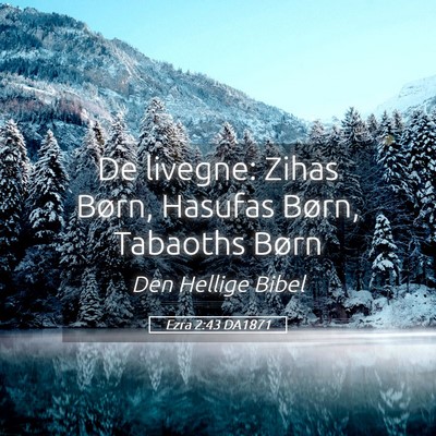 Picture 05 - Ezra 2:43 DA1871 - De livegne: Zihas Børn, Hasufas Børn, Tabaoths - Bible Verse Picture