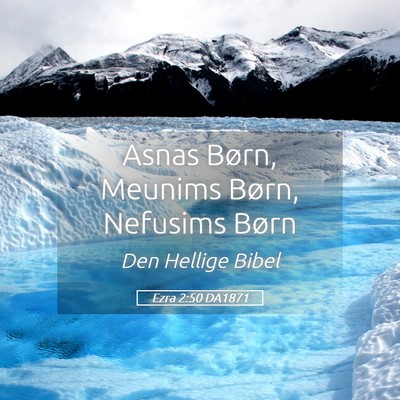 Picture 05 - Ezra 2:50 DA1871 - Asnas Børn, Meunims Børn, Nefusims - Bible Verse Picture